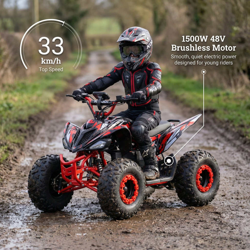 Kubbi Q19 Electric Quad Bike for Kids (Ages 7–14) – 1500W